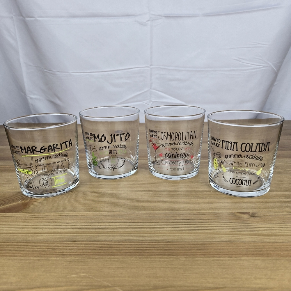 Cocktail Glasses Pasabahce How to Make Cocktail Drink Drinking Glasses Lot of 4